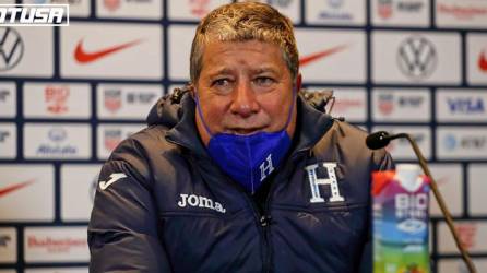 Hernán ‘Bolillo’ Gómez durante la conferencia de prensa tras la derrota de Honduras (3-0) contra Estados Unidos en Minnesota.