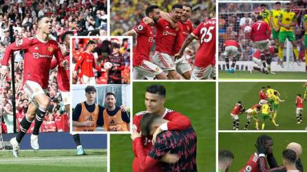 Cristiano Ronaldo salió al rescate del Manchester United con sus tres goles para darle el triunfo (3-2) contra el Norwich City en la Premier League y al final del partido tuvo un gran detalle con una joven promesa argentina que también compartió ya con Lionel Messi.