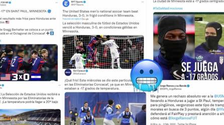 Los diarios en el mundo se manifestaron sobre las extremas condiciones en las que se jugó el partido Estados Unidos-Honduras con un terrible frío que afectó a los jugadores catrachos en Minnesota.
