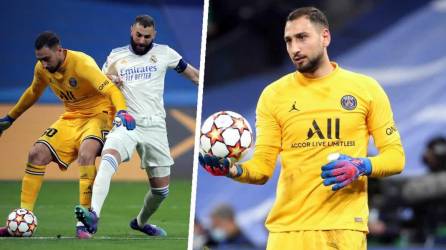 Gianluigi Donnarumma cometió un errorazo en el partido que provocó el primer gol de Karim Benzema y con ello la remontada del Real Madrid ante el PSG.