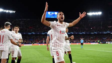 Joan Jordán puso a ganar al Sevilla contra el Wolfsburgo en el estadio Ramón Sánchez-Pizjuán.