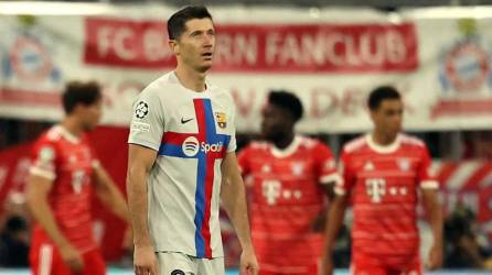 Robert Lewandowski no tuvo un feliz regreso a Múnich, donde el Barcelona perdió con el Bayern.