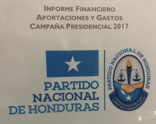 Partido Nacional entrega informe financiero de campaña