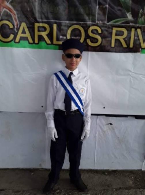 Gianni Morán de la escuela Carlos Rivera López de la Rivera Hernández en San Pedro Sula.