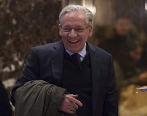(FILES) In this file photo taken on January 03, 2017, Bob Woodward arrives for meetings with US President Donald Trump at Trump Tower in New York.Bob Woodward's new book -- 'Fear: Trump in the White House' -- the latest in a series by Woodward dealing with US presidencies, comes out on September 11, 2018. The book 'reveals in unprecedented detail the harrowing life inside Donald Trump's White House and how the president makes decisions on major foreign and domestic policies,' said publisher Simon & Schuster. Woodward and Carl Bernstein led The Washington Post reporting team that investigated the 1972 break-in at the Watergate hotel, which eventually led back to the White House, prompting a scandal that forced Nixon to resign in 1974. / AFP PHOTO / DON EMMERT