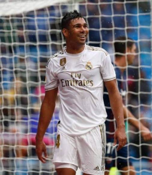 La sonrisa de Casemiro luego de marcar su gol, el 3-0 del Real Madrid.