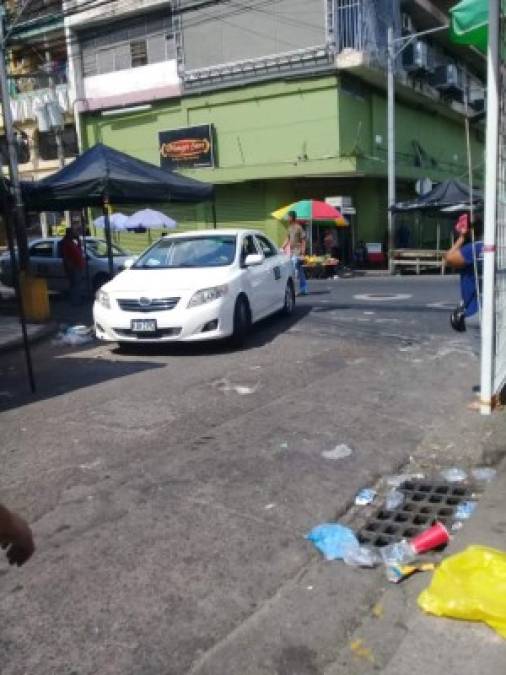 Los buhoneros que normalmente abarrotan las calles del centro, esta vez se encontraban ausentes.