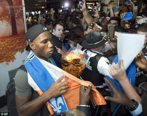 Drogba recibido como súper estrella en Montreal