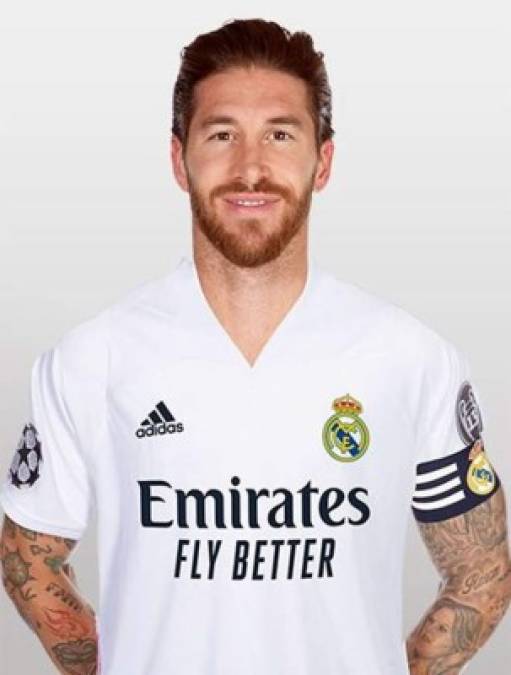 Sergio Ramos (34 años) - El defensa central español y capitán del Real Madrid se mantendrá con el dorsal '4'.