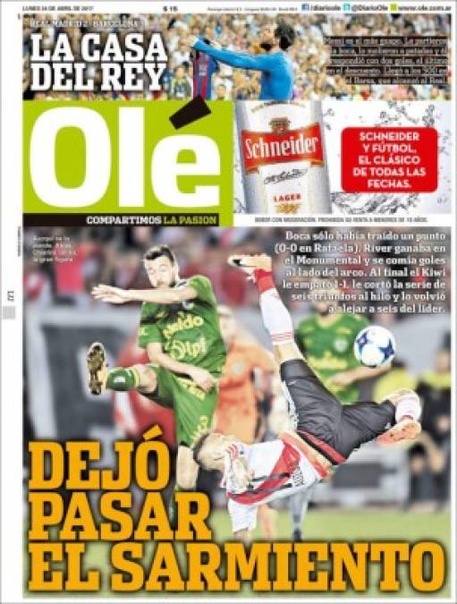 Diario Olé de Argentina.