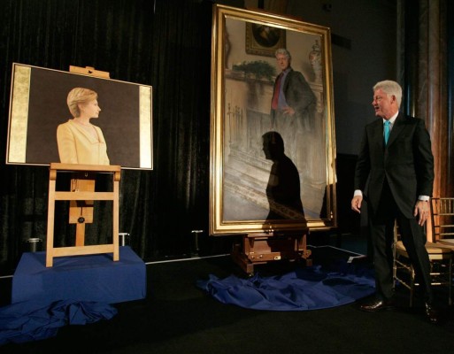 La sombra de Monica Lewinsky aparece en retrato de Bill Clinton