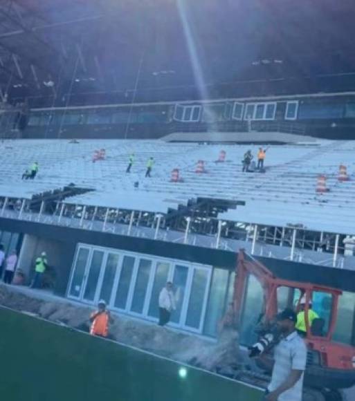 Los trabajos para tener listo el estadio no paran y en las redes sociales han compartidos varias imágenes.