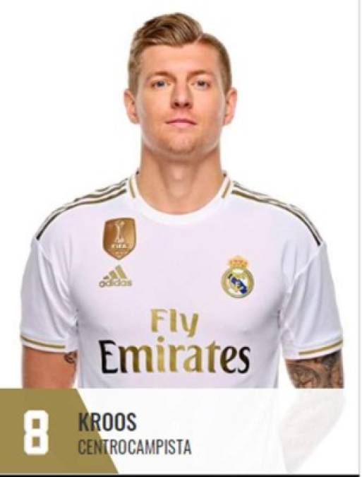 Toni Kroos - El mediocampista alemán continuará jugando con el 8 en su espalda.<br/>