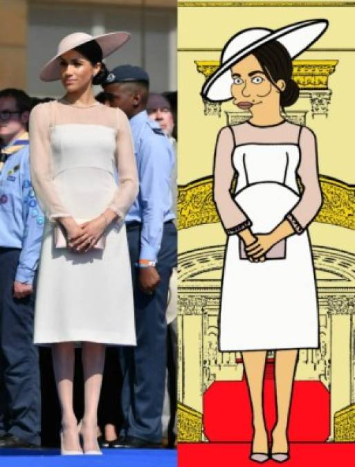 El look usado por Meghan Markle en su primer compromiso real tras su boda con Harry en mayo de 2018.