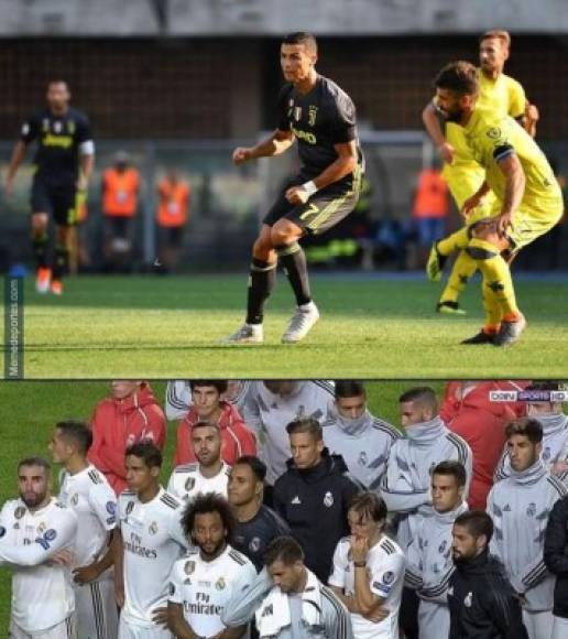 Cristiano jugando su primer partido oficial fuera del Madrid en 9 años.