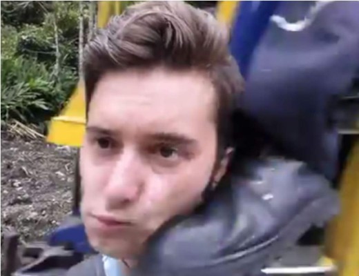 Video viral de un joven que se hace un selfie frente a un tren en movimiento