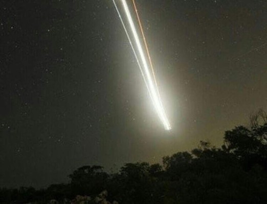 Foto donde un meteorito cayó en Irán en agosto del año pasado. Foto cortesía de Astroentrerios.com