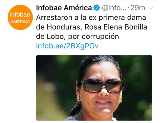 Rosa de Lobo, en lista de ex primeras damas señaladas en América Latina