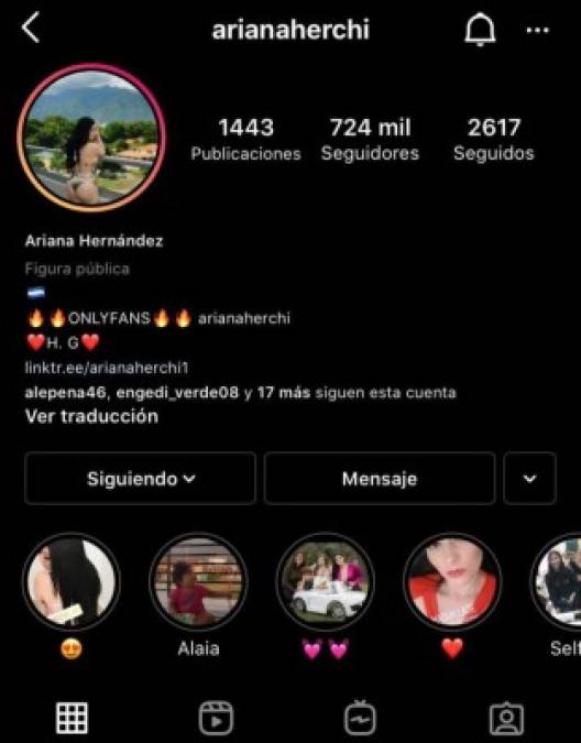 En su perfil de Instagram, Herchi ha compartido el enlace a su cuenta de OnlyFans, donde sus seguidores pueden suscribirse si así lo desean.