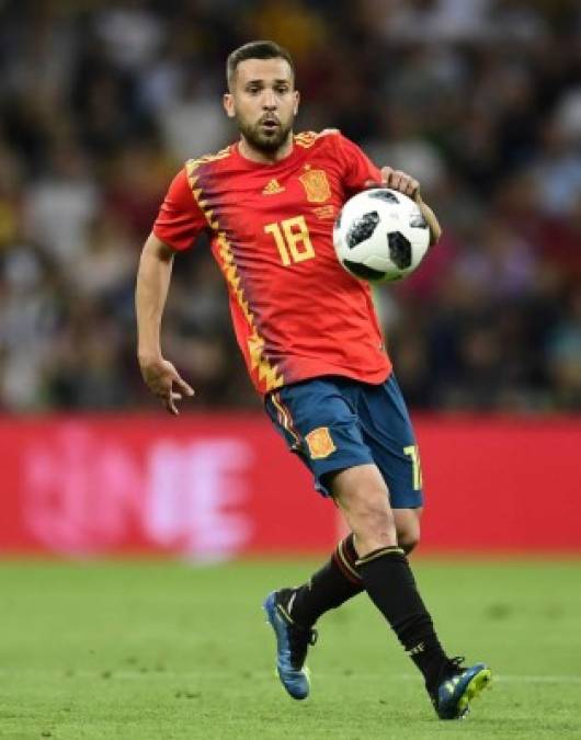 El lateral izquierdo de la selección española lo ocupará Jordi Alba. Foto AFP