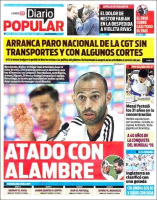 Diario Popular de Argentina.