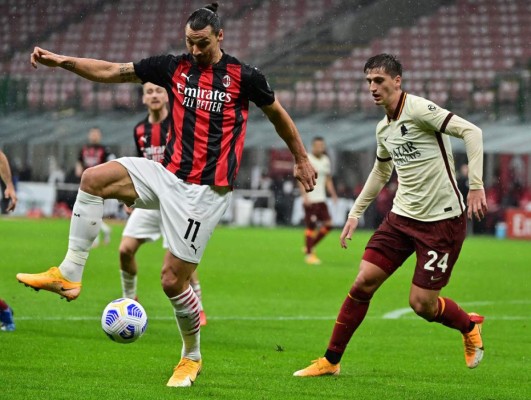 Video: Ibrahimovic anota doblete en empate 3-3 del Milan frente a la Roma