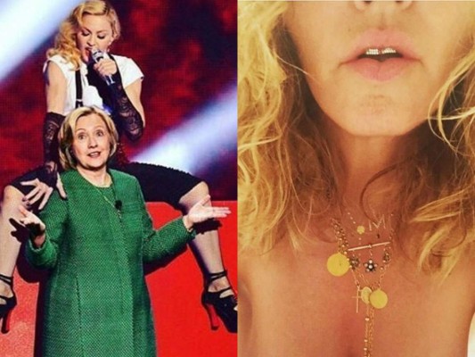 Primero Katy Perry y ahora Madonna 'se desnuda' por Hillary Clinton