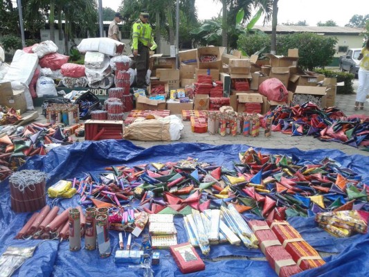 Decomisan pólvora valorada en un millón de lempiras en San Pedro Sula