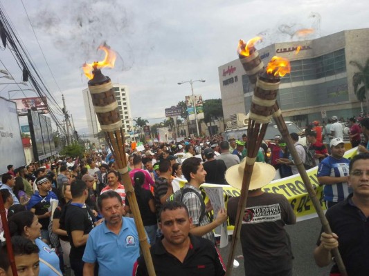 Indignados marchan nuevamente en San Pedro Sula