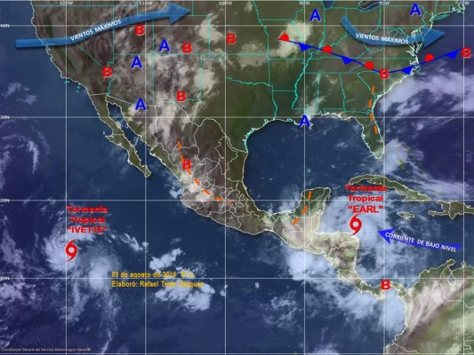 Earl se degrada a tormenta tropical en su avance por Belice