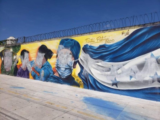 Dañan mural que rendía homenaje a los héroes de la pandemia en Honduras