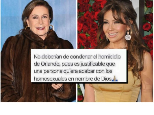 Laura Zapata culpa a Thalía de su falso tuit homófobo