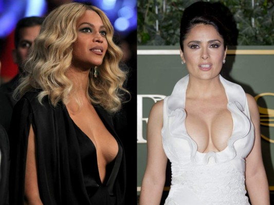 Duelo de escotes: Beyoncé vs Salma Hayek