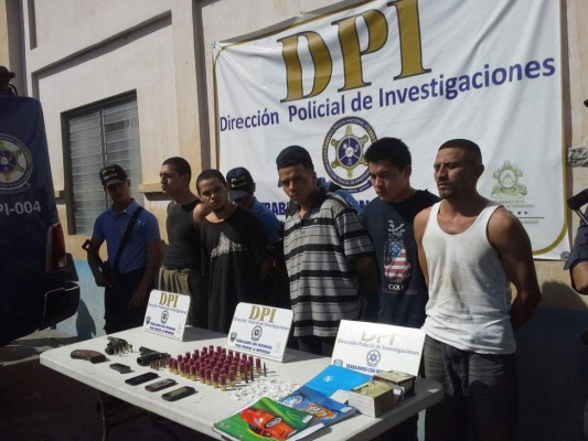 Caen cinco supuestos pandilleros de la 18 en Chamelecón