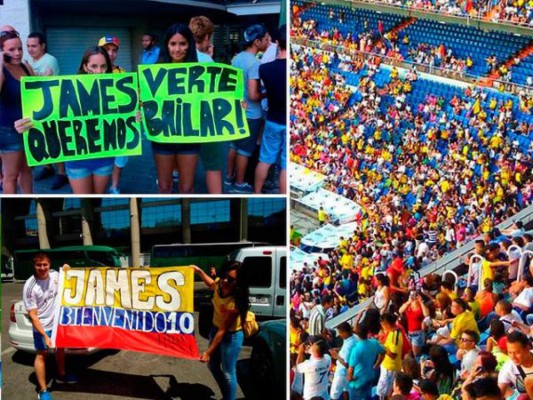 Madridistas se vuelcan al Bernabéu para recibir a James Rodríguez