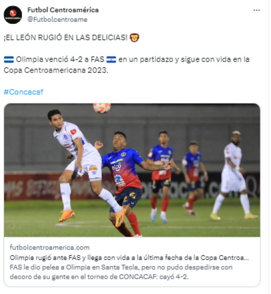 Fútbol Centroamérica: “¡EL LEÓN RUGIÓ EN LAS DELICIAS!”.