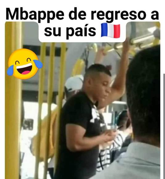 Al chico del tren le hicieron este meme luego de la final que Francia perdió contra Argentina.
