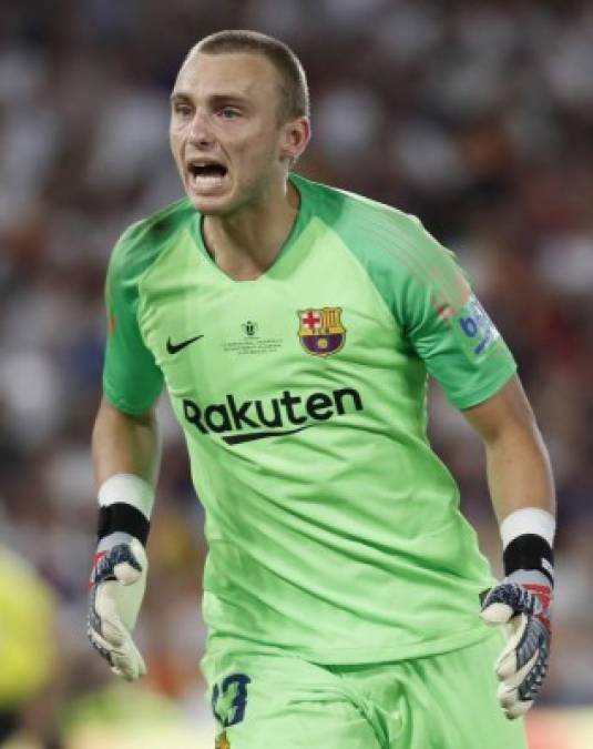 GRAFCAT9719. SEVILLA, 25/05/2019.- El portero del FC Barcelona, Jasper Cillessen, durante la final de la Copa del Rey que su equipo disputa esta noche ante el Valencia CF en Estadio Benito Villamarín de Sevilla. EFE/José Manuel Vidal