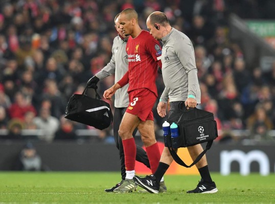 Fabinho, baja del Liverpool hasta el próximo año