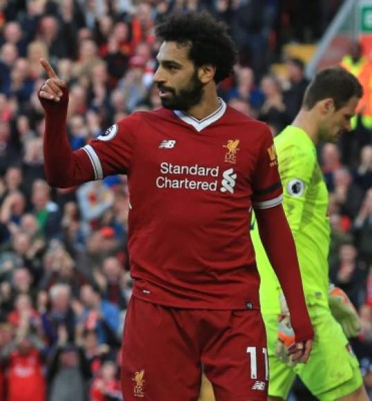1. Mohamed Salah (Liverpool) 30 goles (60 puntos).