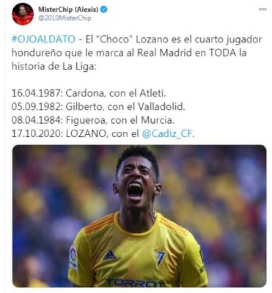MisterChip: El experto en estadísticas de España destacó el gol del Choco Lozano.