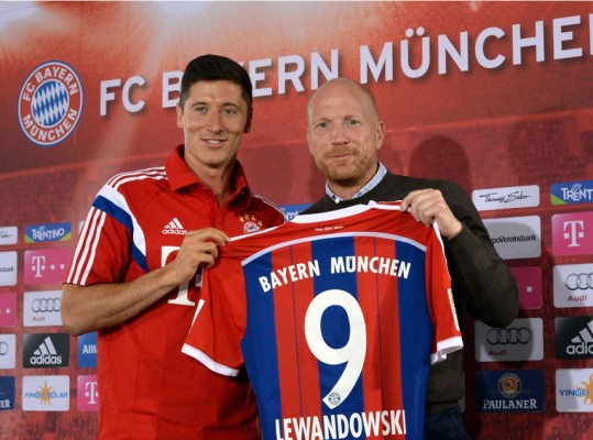 Robert Lewandowski fue presentado con el Bayern Múnich