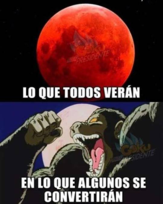 Los seguidores de Dragon Ball Z no se quedaron atrás con los memes luego del eclipse lunar.