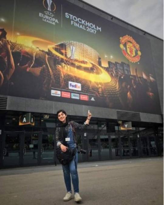 En su cuenta de Instagram: parisapourtaherian, la joven ya tiene resgistradas varias imágenes y vídeos de partidos masculinos de fútbol y de voleibol que ha cubierto.<br/>