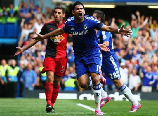 Diego Costa afianza el liderato del Chelsea con un triplete