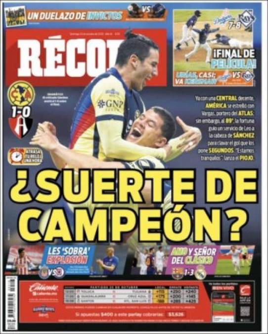 Diario Récord - 'Amo y señor del clásico'.