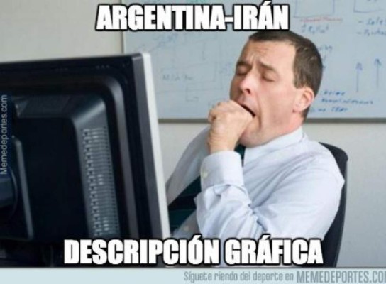 Memes de la dudosa victoria de Argentina contra Irán