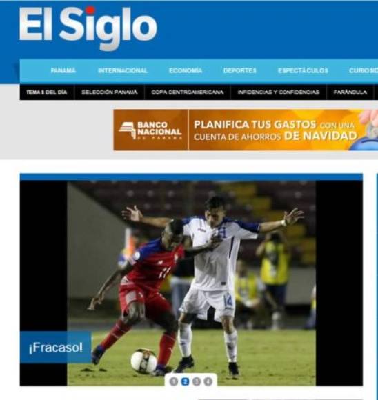 La página web de El Siglo fue contundente en su titular con un rotundo '¡Fracaso!'. 'DERROTA. Es la palabra que define la participación de Panamá en la Copa Centroamericana 2017. Las posibilidades de ser campeón en casa se esfumaron. Anoche caímos 0-1 ante Honduras en el estadio Rommel Fernández'.