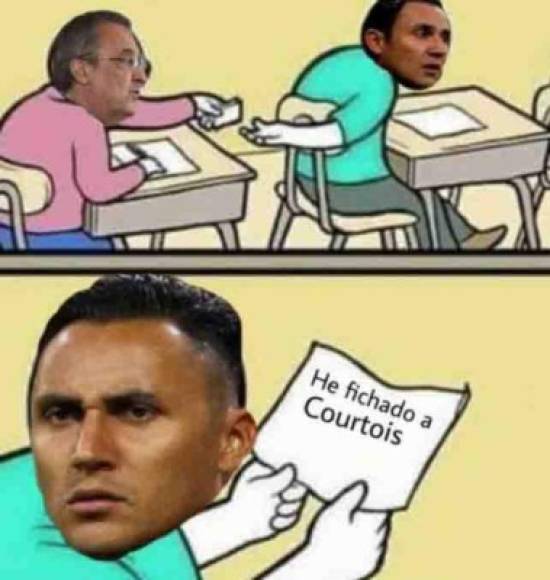 Keylor Navas ha sido objeto de burlas tras la llegada de Courtois.