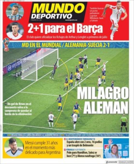 Mundo Deportivo de Cataluña, España.